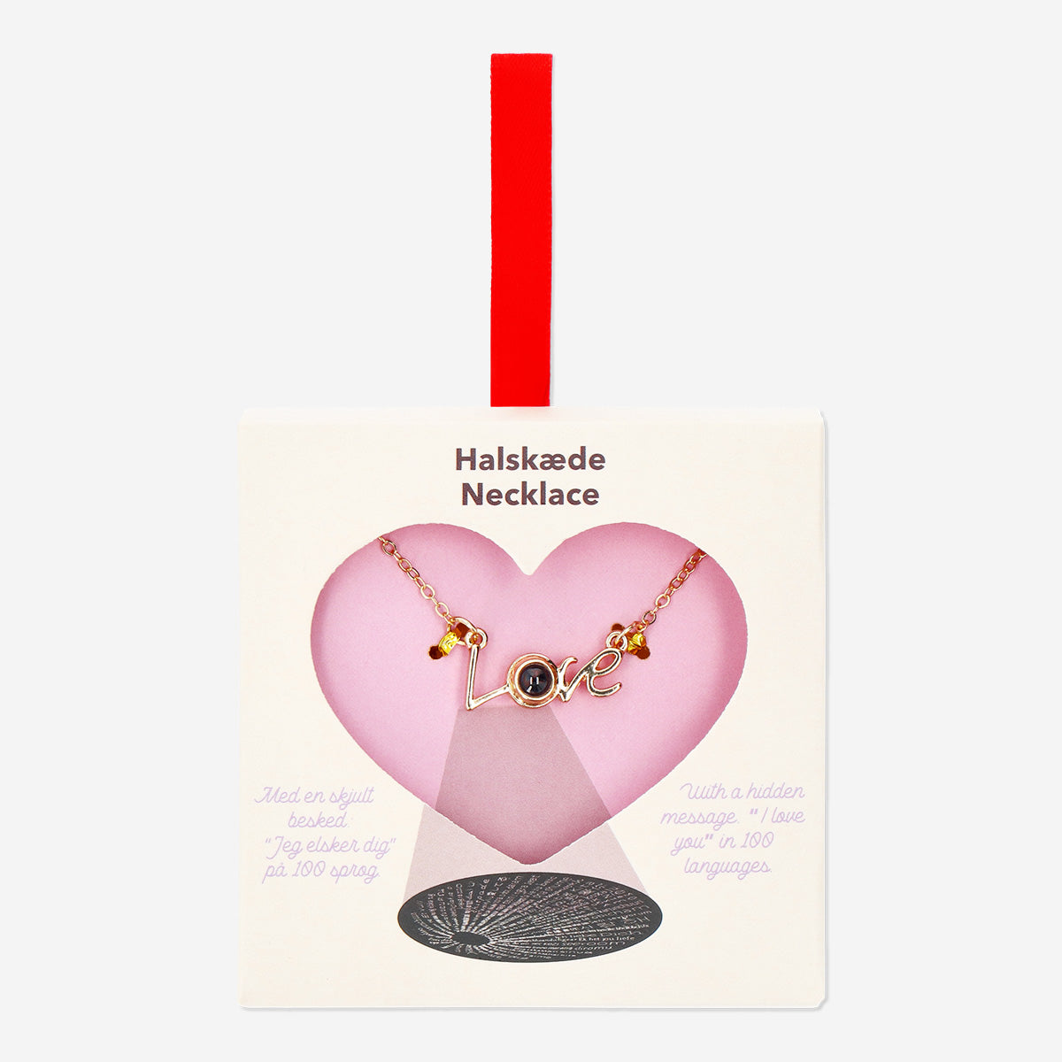NECKLACE PROJECTION I LOVE YOU 100 LANGUAGES IN GIFT BOX