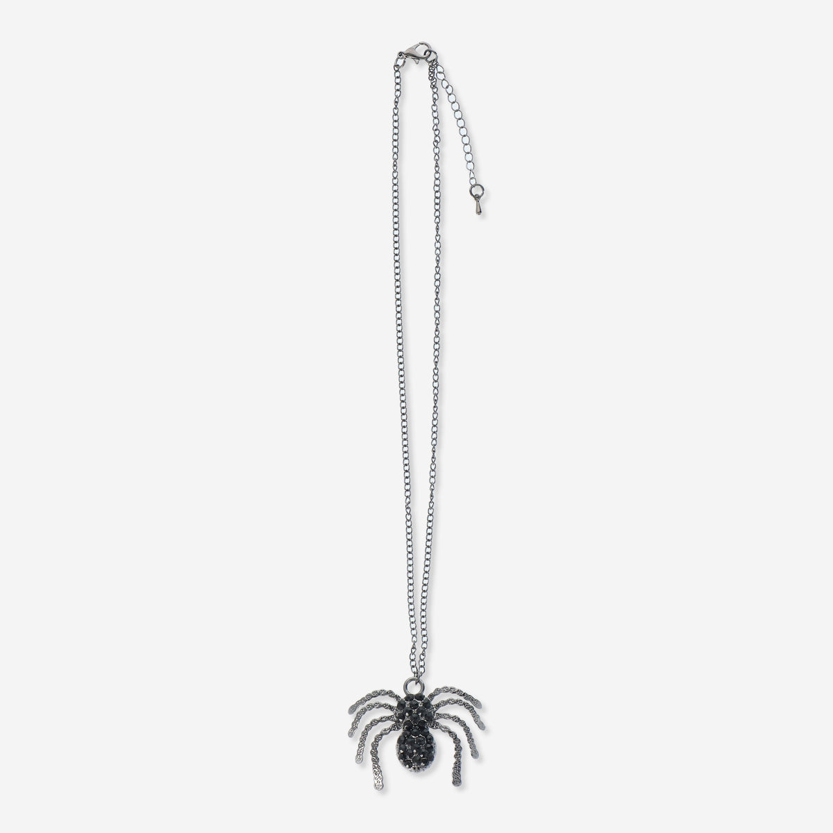 NECKLACE LARGE SPIDER W. STONES HEMATITE Flying Tiger Turkiye
