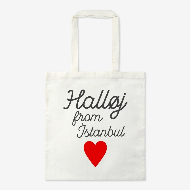 FTC TOTE BAG HALLØJ ISTANBUL, BEIGE | Flying Tiger Türkiye