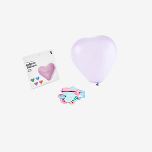 10'lu Kalp Şeklinde Renkli Balon Seti