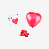 10’lu Kırmızı Kalpli Balon Seti