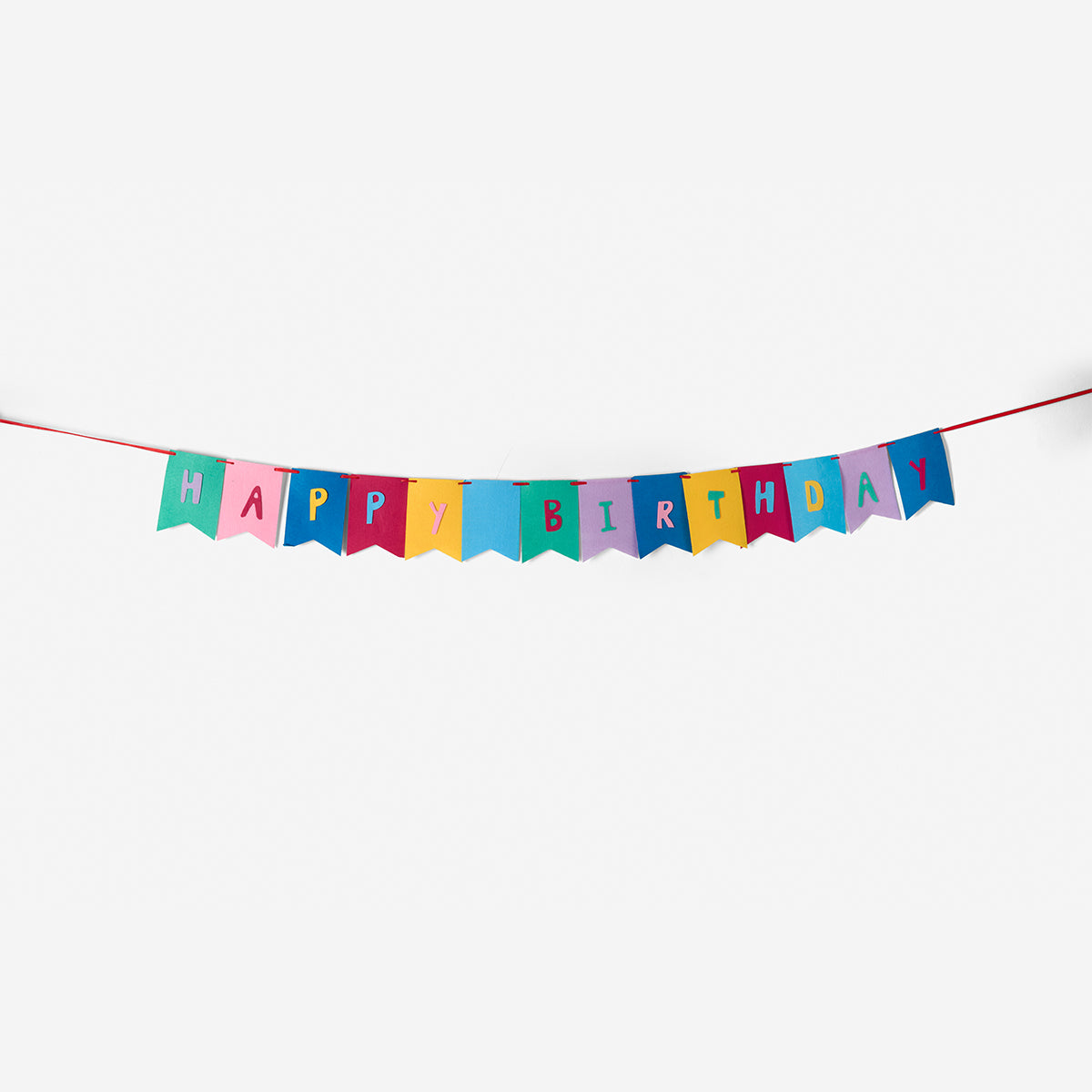 "Happy Birthday" Yazılı Renkli Keçe Süs