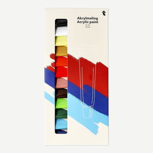 12 Renkli Akrilik Boya Seti