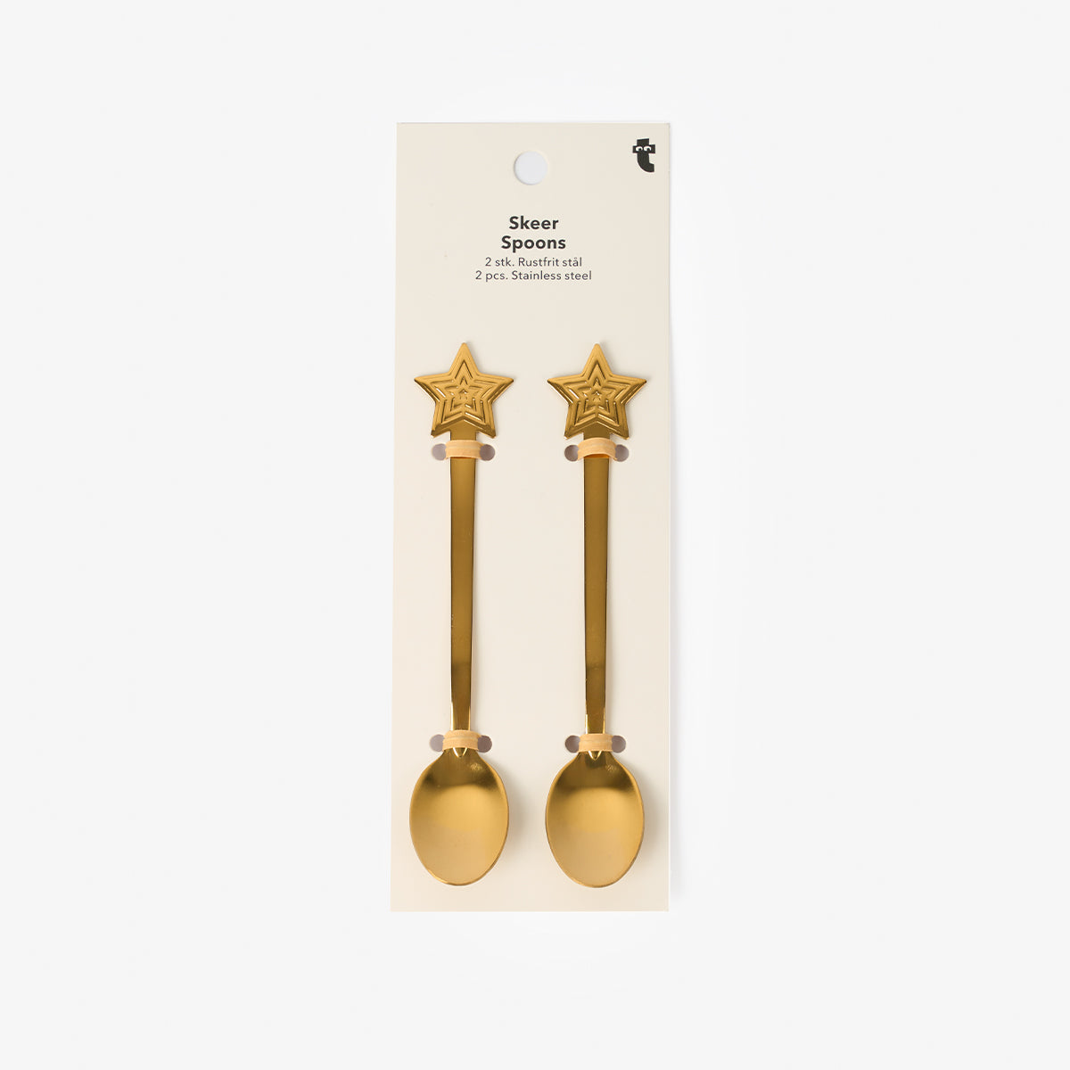 SPOON SS 2PCS SET STAR GOLD