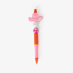 Pembe Kovboy Şapkalı Tükenmez Kalem