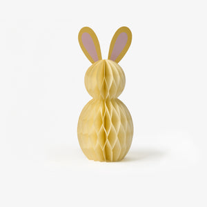 Honeycomb Easter bunnies paper decorations - 2 pcs
