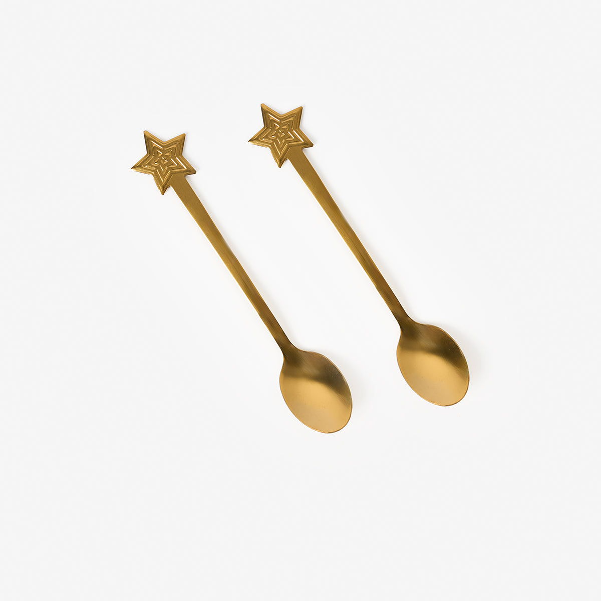 SPOON SS 2PCS SET STAR GOLD