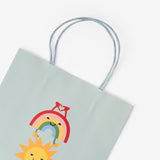 Gökkuşağı Desenli Hediye Çantası Mavi 25 cm x 33 cm
