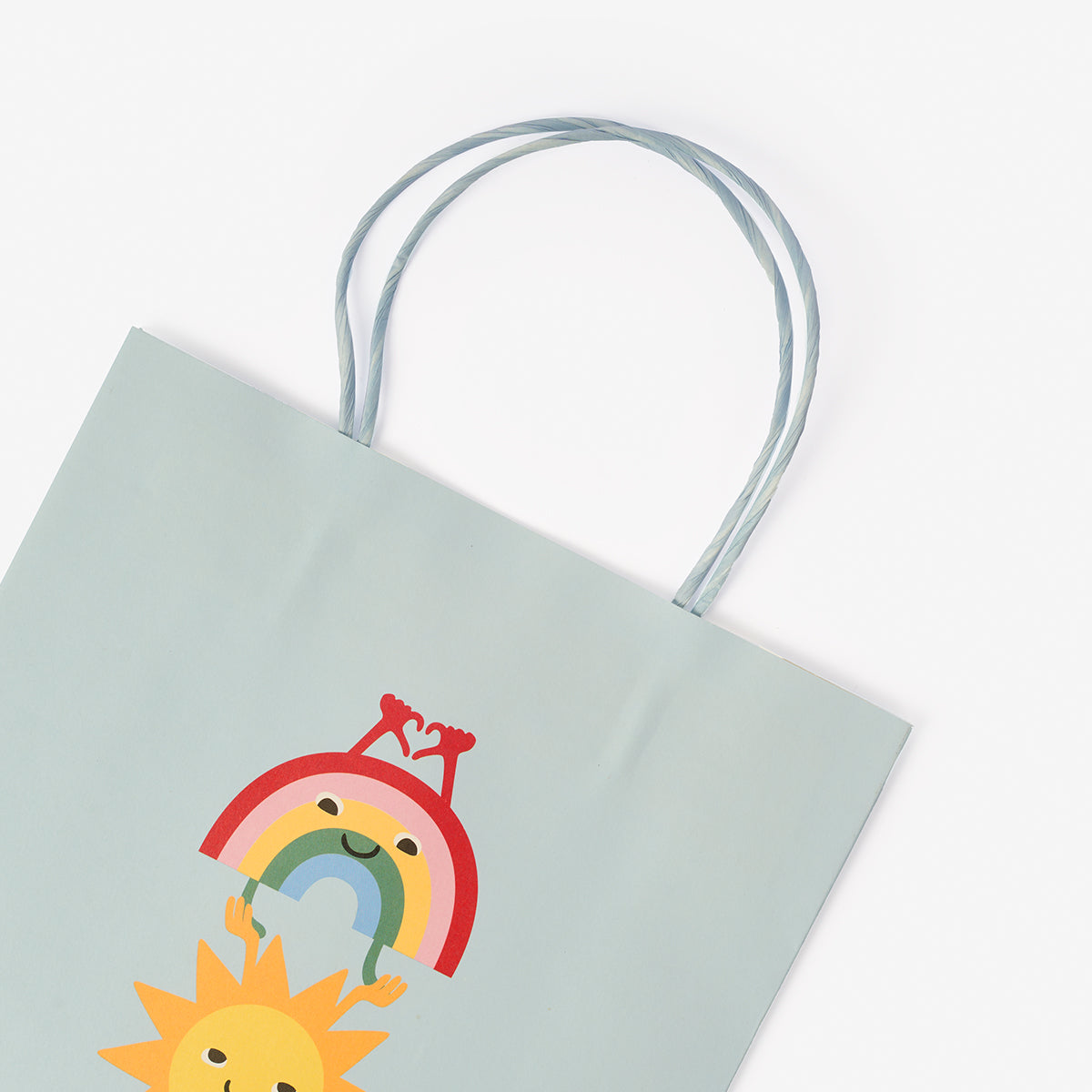 Gökkuşağı Desenli Hediye Çantası Mavi 25 cm x 33 cm