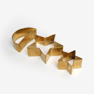 CUTTER COOKIE SET OF 3PCS GOLD SHAPED