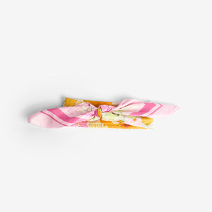 Çiçek Desenli Turuncu Bandana