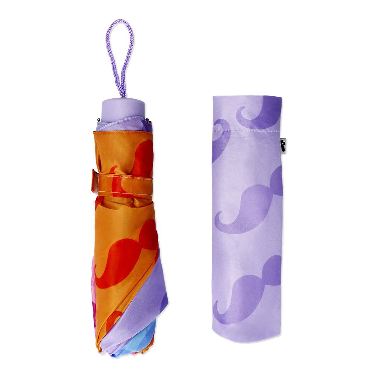 Mor Desenli Şemsiye