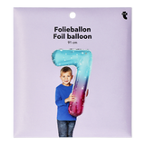 Pembe Mavi Parlak 7 Numaralı Folyo Balon