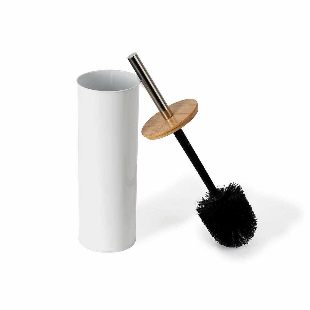 Bambu Saplı Beyaz Tuvalet Fırçası