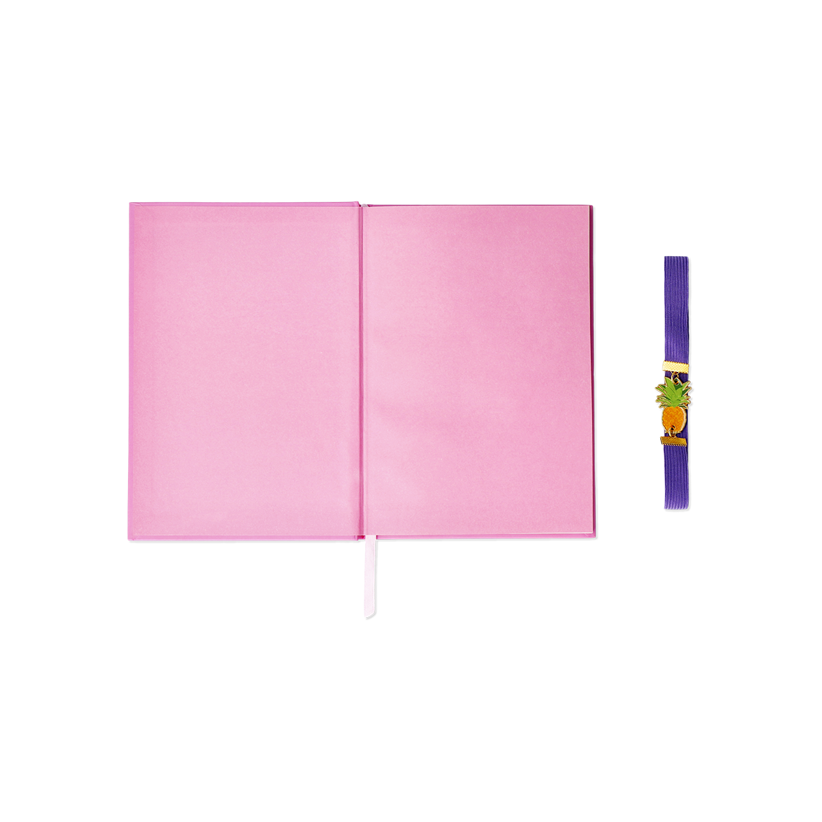 Ananas Detaylı Pembe Defter