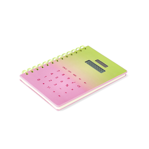Hesap Makineli Spiralli Pembe Defter