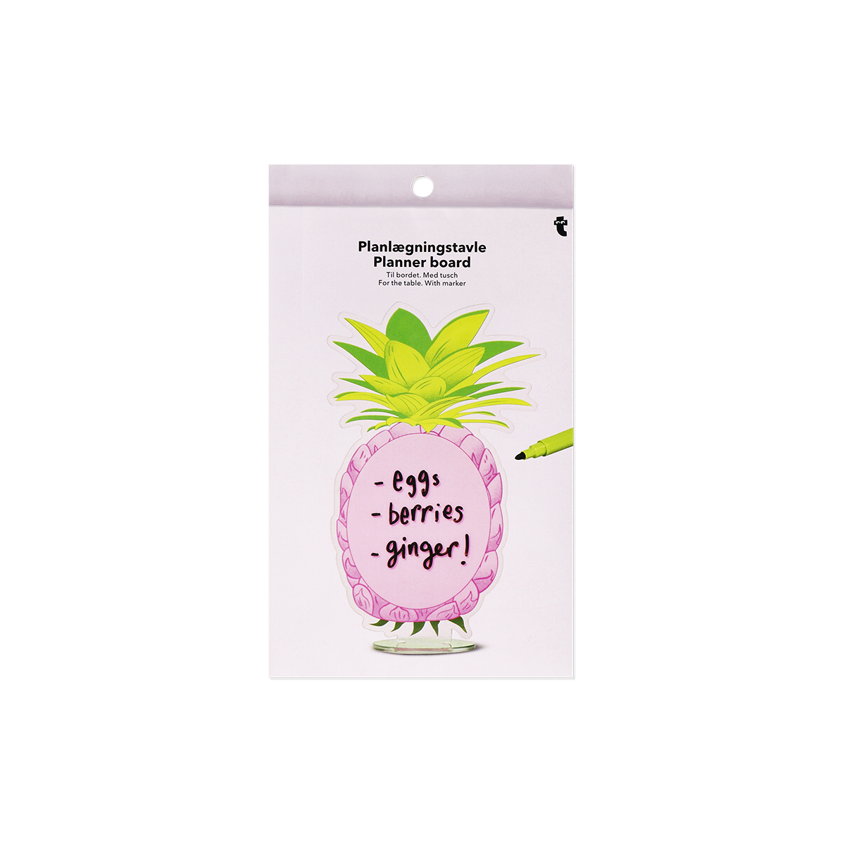 Pembe Ananas Şeklinde Masaüstü Tahtası