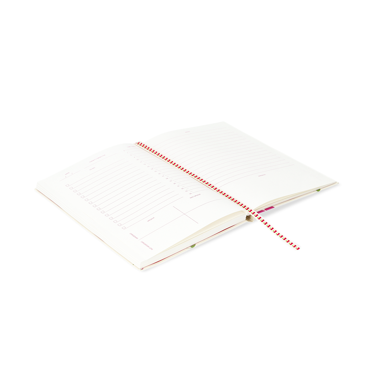 Kiraz Desenli Pembe Planlayıcı