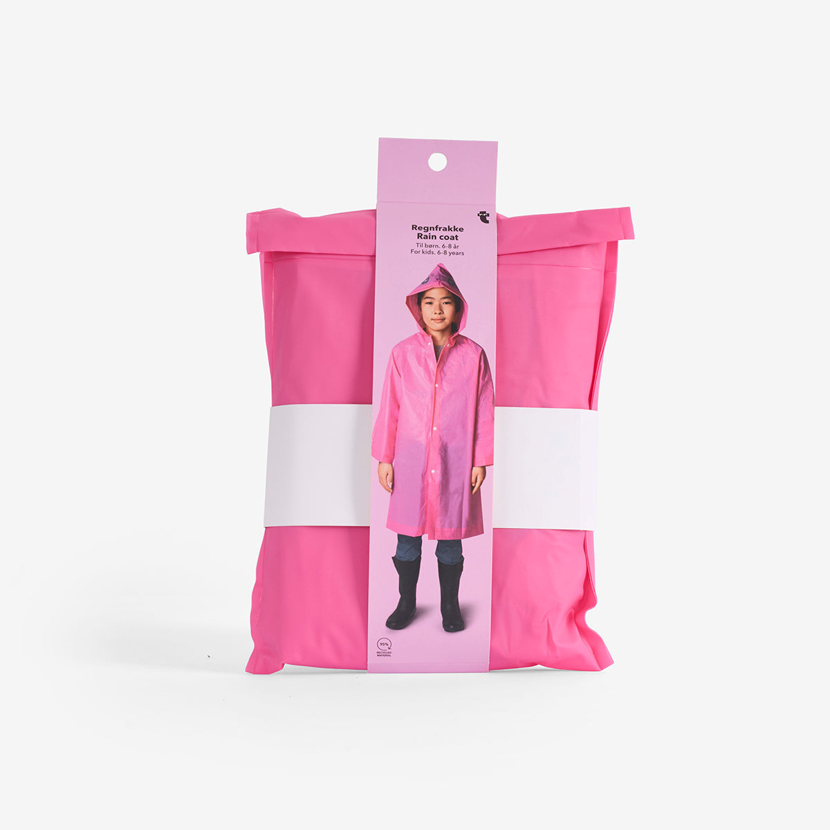 Pembe Kedi Şeklinde Yağmurluk 6-8 Yaş
