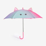 Kedi Desenli Pembe Çocuk Şemsiyesi