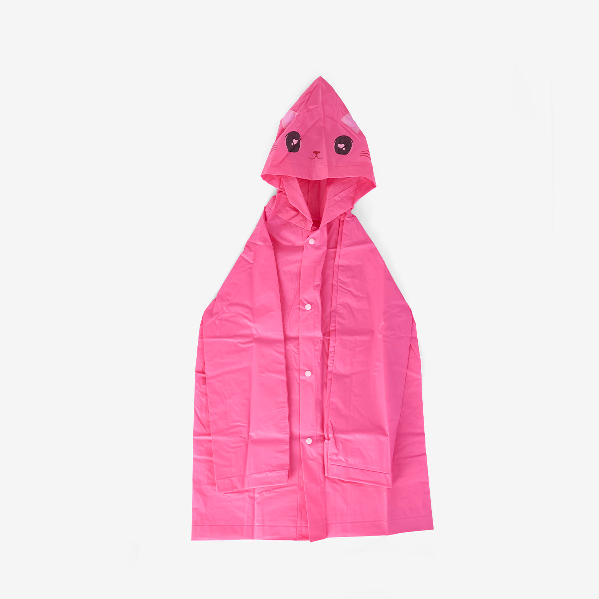 Pembe Kedi Şeklinde Yağmurluk 8-12 Yaş
