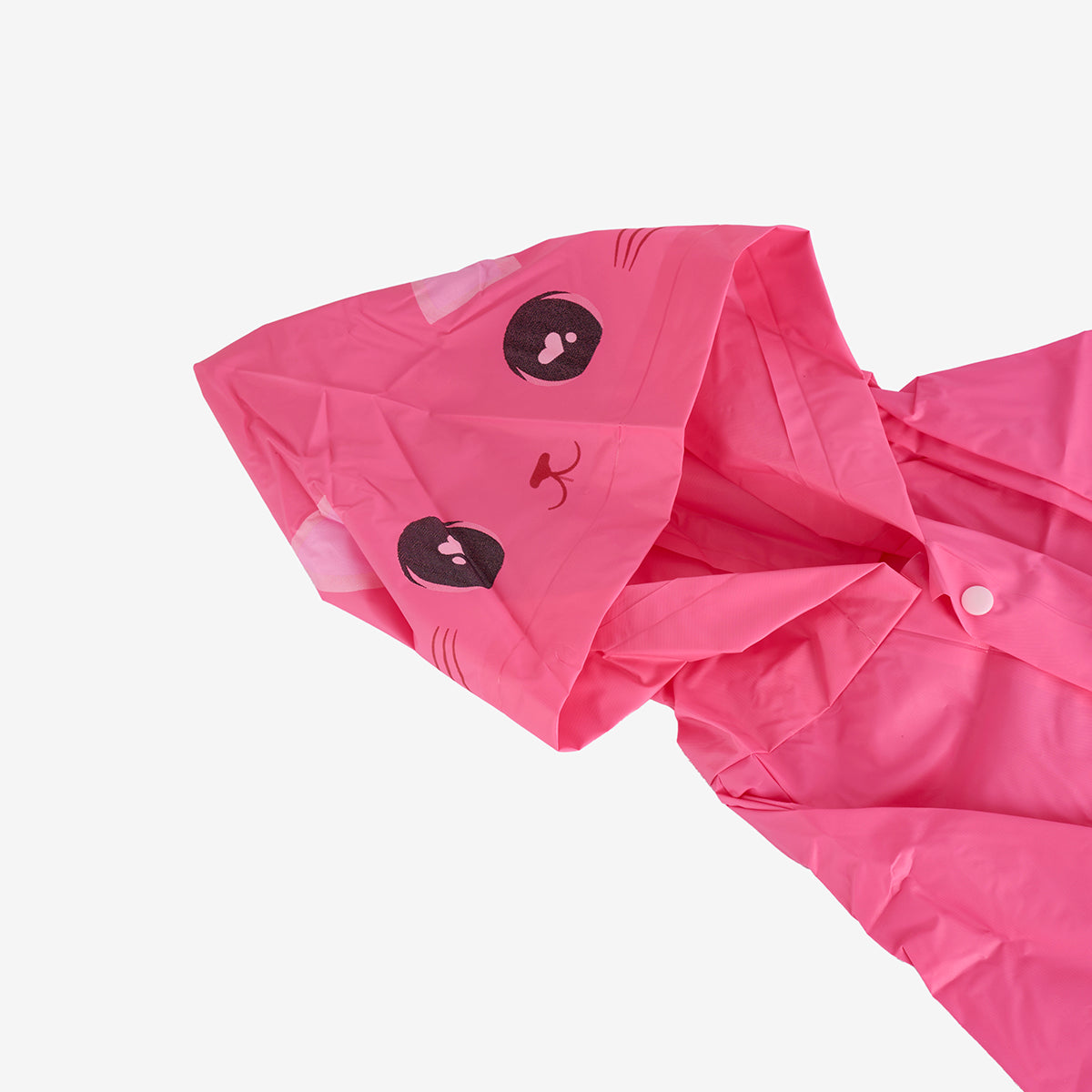 Pembe Kedi Şeklinde Yağmurluk 8-12 Yaş