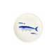 Balık Desenli Beyaz Küçük Tabak