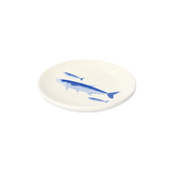 Balık Desenli Beyaz Küçük Tabak