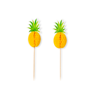 8'li Sarı Ananas Şeklinde Kürdan