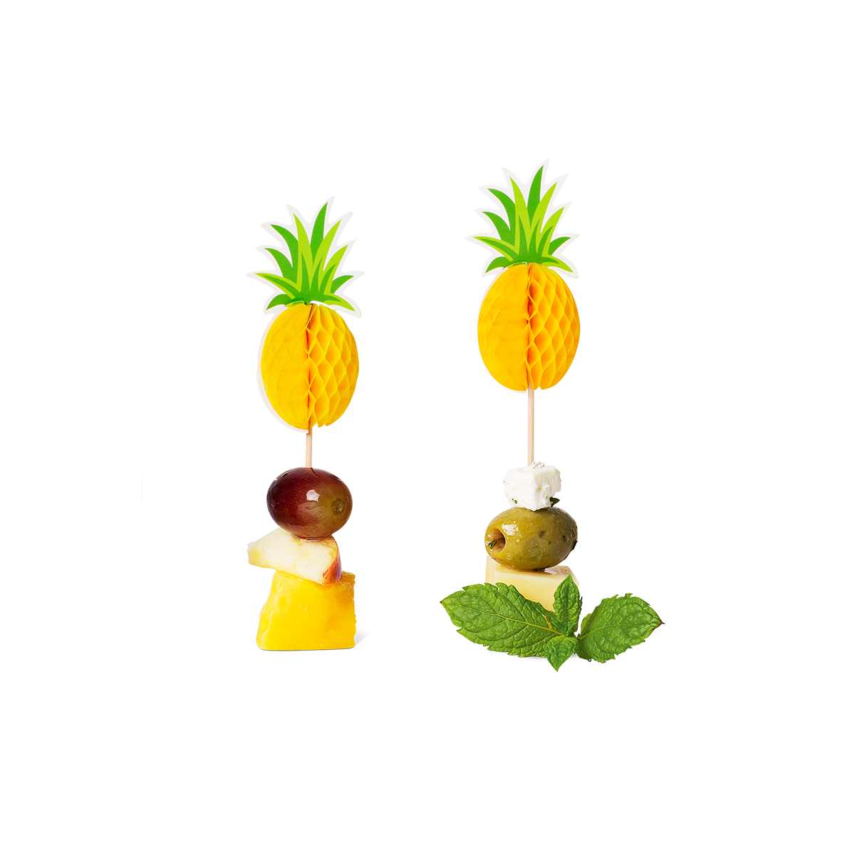 8'li Sarı Ananas Şeklinde Kürdan