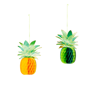 2'li Çok Renkli Ananas Şeklinde Parti Süsü