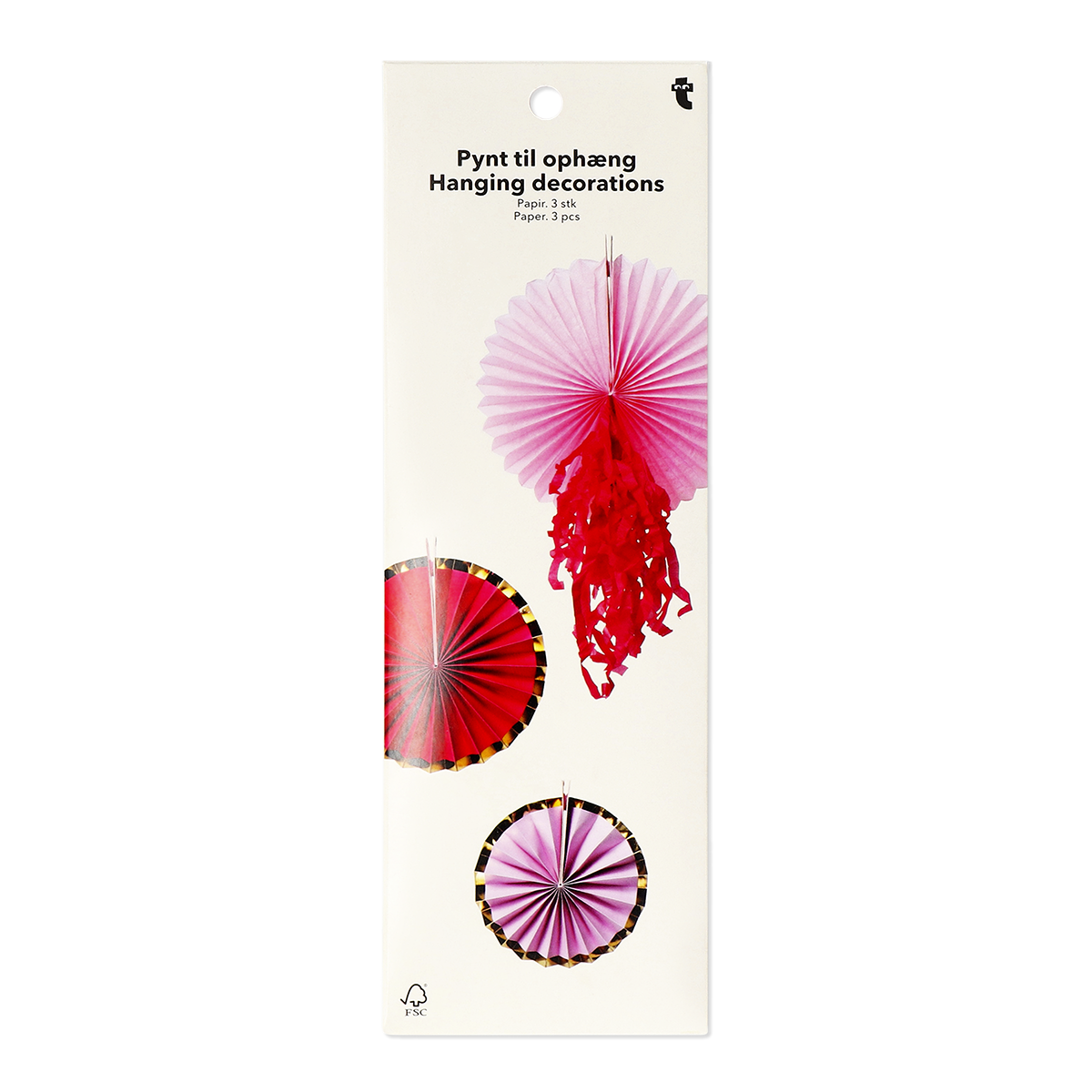 HANGING DECORATION ROSETTES 3PC