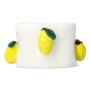 Sarı Limon Detaylı Seramik Tealight Mumluk