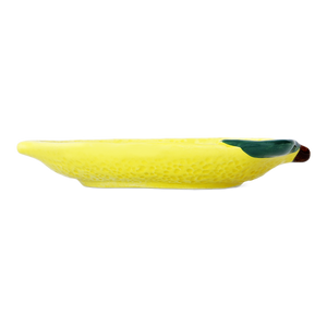 Sarı Limon Şeklinde Seramik Küçük Tabak