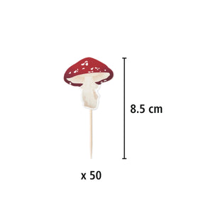 Mantar Şeklinde 50'li Cupcake Süsü