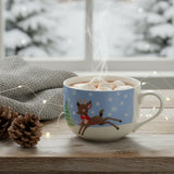 Geyik Desenli Büyük Kupa 480 ml