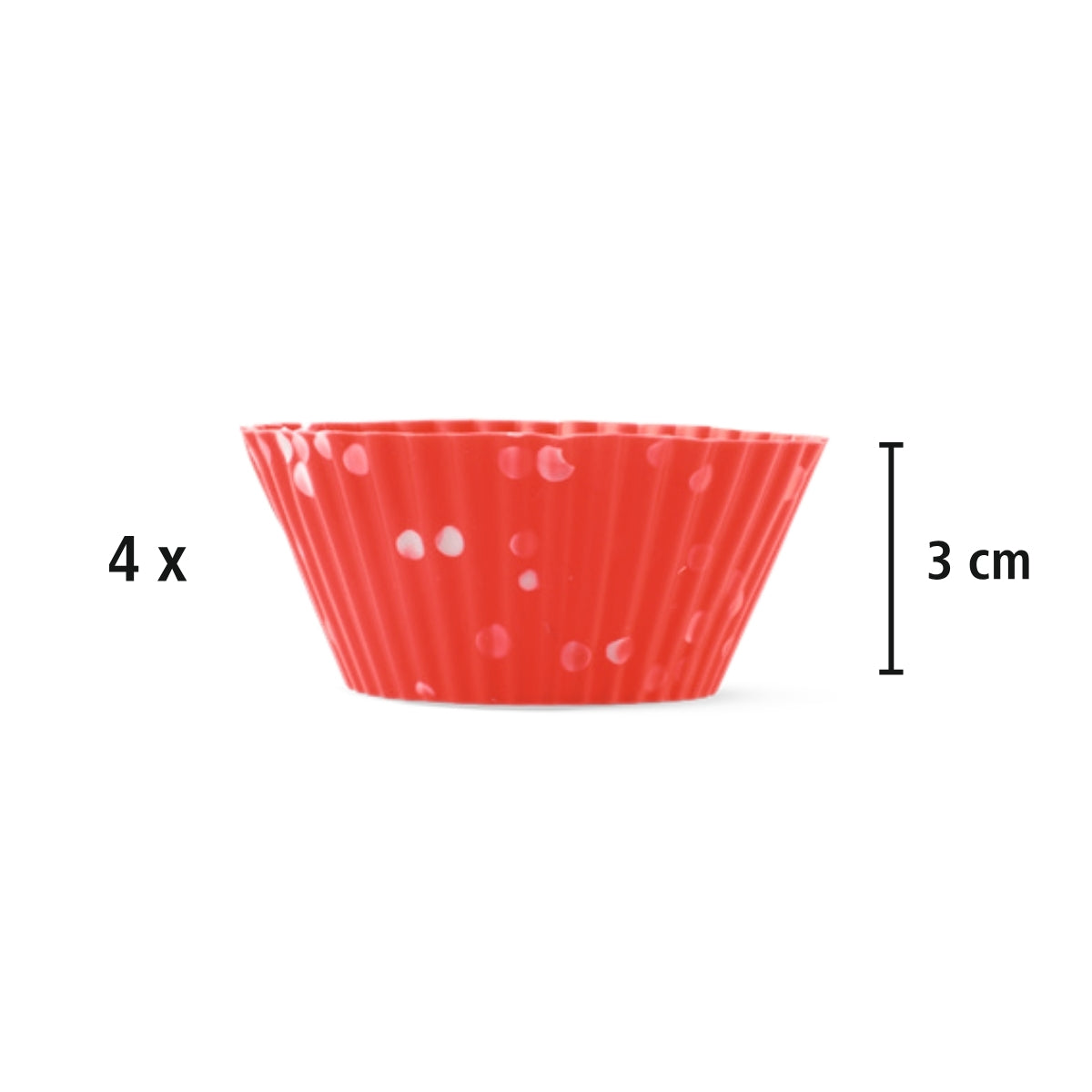 4'lü Kırmızı Muffin Kalıbı