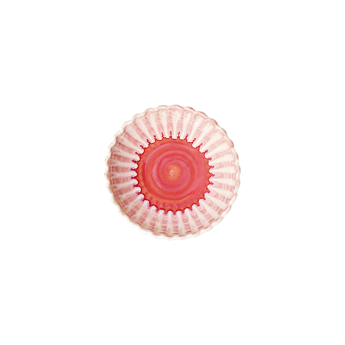 Pembe Deniz Kabuğu Dokulu Seramik Büyük Kase