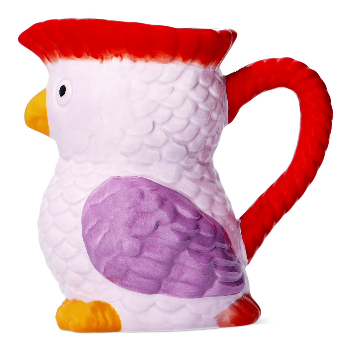 Pembe Tropik Kuş Şeklinde Seramik Sürahi 500 ml | Flying Tiger Türkiye