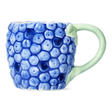 MUG WITH HANDLE BLUEBERRY SHAPE AND EMBOSSED DETAILS BLUE
