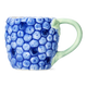 MUG WITH HANDLE BLUEBERRY SHAPE AND EMBOSSED DETAILS BLUE