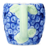 MUG WITH HANDLE BLUEBERRY SHAPE AND EMBOSSED DETAILS BLUE