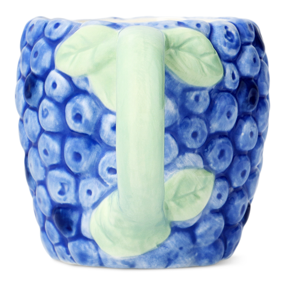 MUG WITH HANDLE BLUEBERRY SHAPE AND EMBOSSED DETAILS BLUE
