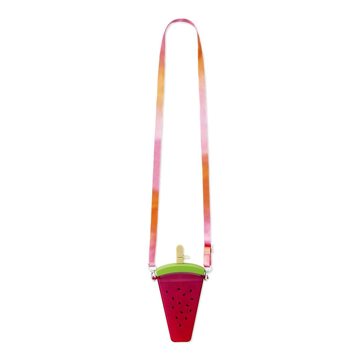BOTTLE W CARRY STRAP SHAPED AS WATERMELON