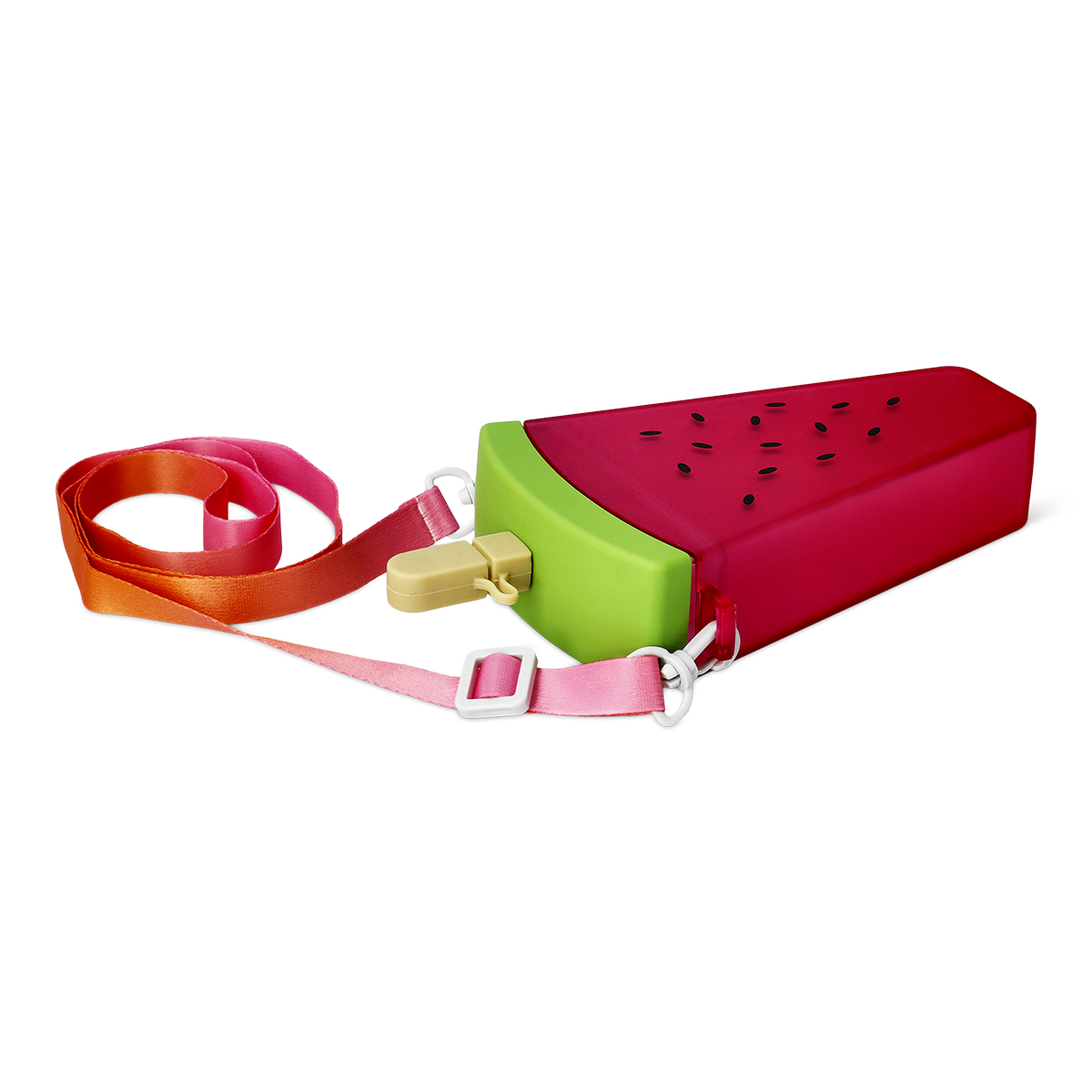 BOTTLE W CARRY STRAP SHAPED AS WATERMELON