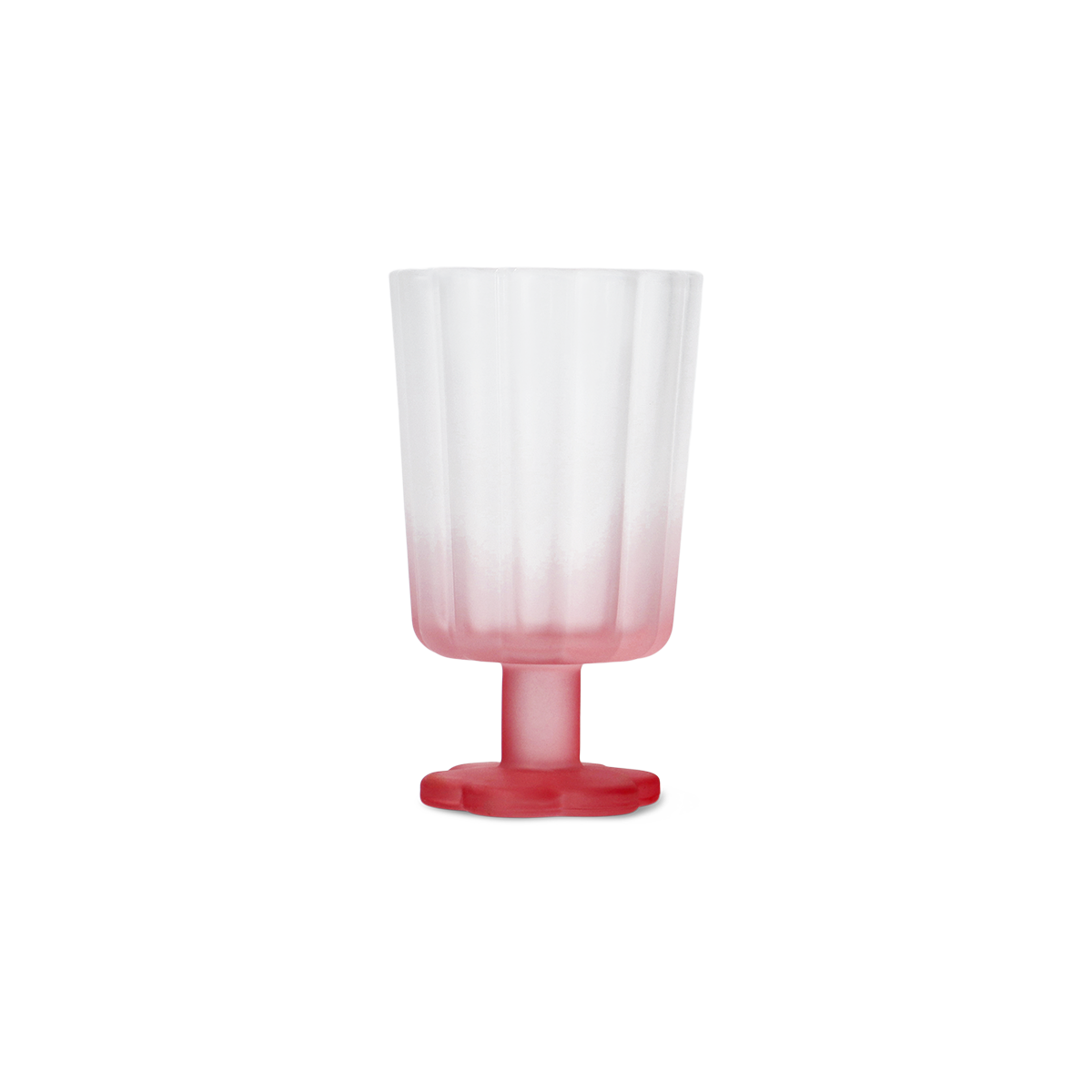 WINE GLASS SPRAYED MATT COLOR PINK