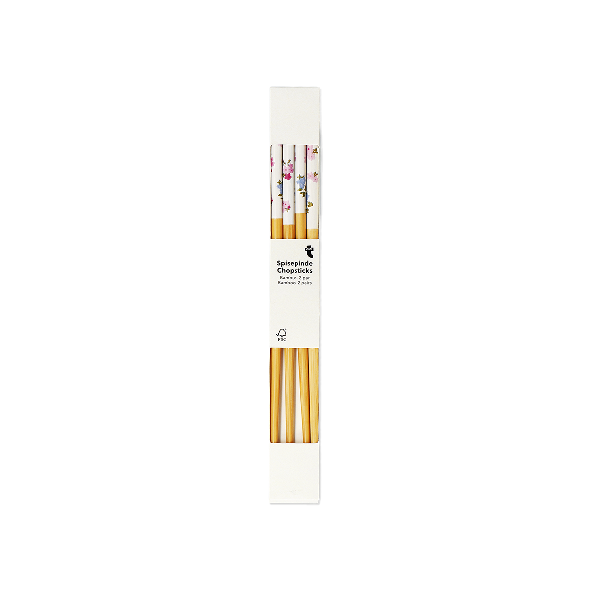 CHOPSTICKS BAMBOO 2 PERSON SET BLOSSOM PRINT