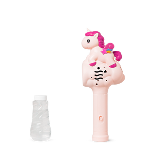 Pembe Unicorn Detaylı Baloncuk Yapma Makinesi