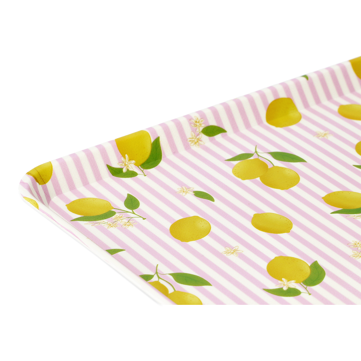 Sarı Limon Desenli Küçük Tepsi