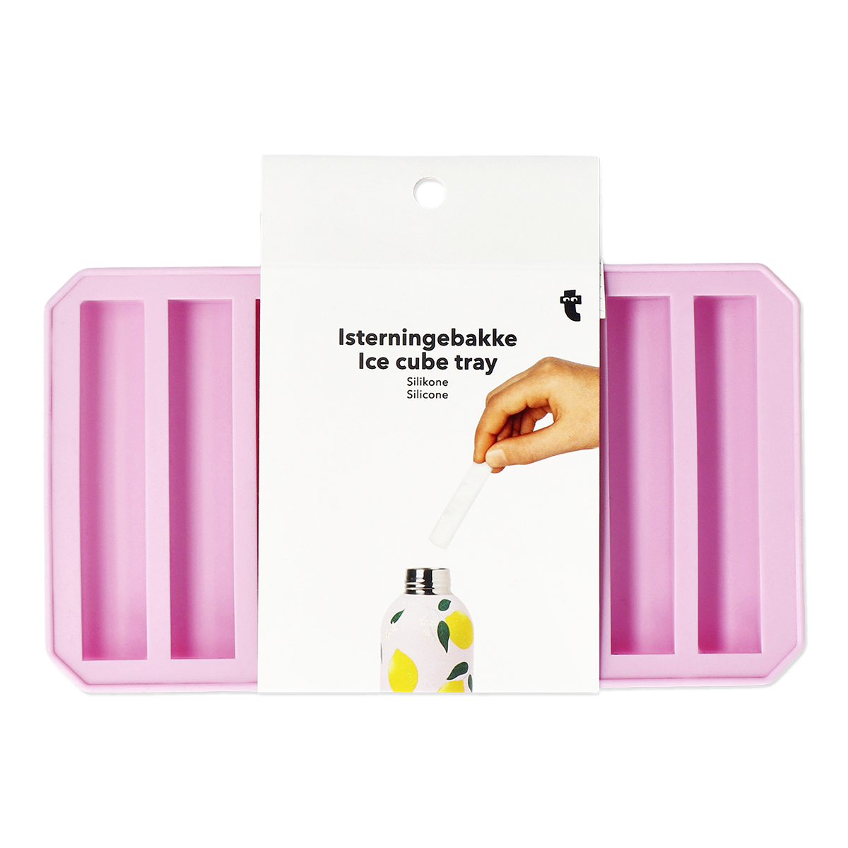 ICE CUBE TRAY FOR DRINKING BOTTLES PINK